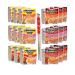 Ja Cor Instant Lunch Ramen Noodles Variety Pack- 6 Flavors: Chicken Beef Shrimp Hot and Spicy Chicken Beef Shrimp Cup Noodle Soup Bundle with 1-Set of Reusable Chopsticks(3 Each Flavor 18 Packs)
