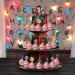 Birthday Party Supplies: 3-Tier Cupcake Stand & Horror Movies Decor Centerpiece - Buy Online on GoSupps.com