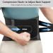 Back Brace for Lower Back Pain Relief - Sciatica Herniated Disc Support | Breathable Lumbar Support for Men & Women - Large Black - Buy Online on GoSupps.com