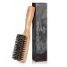 Small Beard Brush for Men by BFWood, Mini Boar Bristle Beard Brush with Beech Wood Handle for Beard and Mustache Care