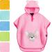 Morning star Badeponcho Children Baby Girl Boys 100% cotton Oeko-Tex Baby Bath towel hooded towel bathrobe ferry 1-3 years of pink-mouse