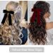 2Pcs Velvet Hair Bows Clips Red Black Ribbon Clips Cute Big Bowknot Hair Clips Barrettes Accessories for Women Girls for Party Birthday Holiday Graduation - Buy Online on GoSupps.com