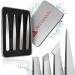 Neumann tweezers set (stainless steel) for removing eyebrows and hair - sloping tweezers pointed tweezers & more - including storage box silver silver stainless steel