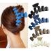 Hair Claw Clips-Nonslip Large Matte Claw Clip Strong Hold Hair Clips Suitable for Women Girls Strong Hold Clips for Thick Thin Hair Fashion Hair Styling Accessories(Black beige dark coffee navy blue)