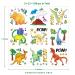 Dinosaur Temporary Tattoo Stickers - Mini Dino Designs for Birthday Parties - 12 Sheets, 98 Pcs - Kids and Adults - Buy Online on GoSupps.com