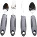 4-Piece Easy Grip Cutlery Set for Elderly, Disabled, and Those with Arthritis, Parkinson's, Tremors - Wide Handles Eating Aid - Buy Online on GoSupps.com