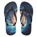 Mnsruu Galasy Nebula Space Starry Star Flip Flops Flip Sandals Home Home Hotel Spa Bedroom Travel XL For Men Women X-Large