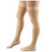 Truform Thigh High Compression Stockings for Men & Women - 15-20 mmHg Closed Toe Beige Large (1 Pair) | International Shipping Available - Buy Online on GoSupps.com