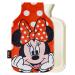 Disney Stitch Hot Water Bottle with Fleece Cover - 1.7 or 2 Litre Capacity Rubber Hot Water Bag - Cosy Gifts for Women (Red Minnie)