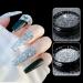Reflective Silver Glitter Powder - 2PCS Sparkling Holographic Triangle Nail Glitter Set - Buy Online on GoSupps.com