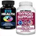 Saint Mingiano Thyroid Support Supplement 120 Capsules - with - Eye Care & Vision Vitamins Supplement 60 Capsules