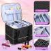Nail Polish Organizer Case - Holds 84 Bottles & Nail Lamp | Large Manicure Storage Bag (Black) - Perfect for Nail Polish Kits - Buy Online on GoSupps.com