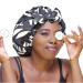 TTAT Shower Cap Extra Large for Braids Dreadlocks Locs Afro Coily and Long Hair Waterproof Mould Resistant Reusable Adjustable Great for Home Spa Conditioning Self Care Hotel & Salon Cool Breeze