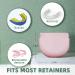 Pink Silicone Retainer Case with Vent Holes | Dental Holder with Lanyard for Braces & Aligners | Portable & Slim Design for Kids & Adults - Buy Online on GoSupps.com