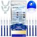Teeth Whitening Kit & Whitening Strips + LED Light Activator | 50 Whitening Sessions | 8X3ml Gels | Crystal Strips | UK Approved Formula | Safe On Teeth & Gums | Home Stain Remover Dental Kit