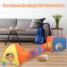 Mfsdai 3-in-1 Cat Toy Set: Tunnel, Cube, Tent | Interactive Maze Toy for Cats, Puppy, Rabbit | Foldable & Portable | Rainbow Color - Buy Online on GoSupps.com