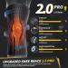 CAMBIVO 2 Pack Knee Brace with Side Stabilizers & Patella Gel Pad - XX-Large Black Grey | Knee Support for Weightlifting & Climbing - Compression Sleeves for Pain Relief & Arthritis - Buy Online on GoSupps.com