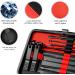Keiby Citom Manicure Set 18pcs Professional Nail Clippers Kit Pedicure Care Tools-Stainless Steel Grooming Tools With Rose Gold PU Leather Case for Travel & Home (Black/Red) - Buy Online on GoSupps.com