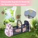 Motababy Floral Diaper Bag Backpack with Changing Station  Detachable Foldable Baby Bed for Bady Toddler  3 in 1 Large Capacity Newborn Essentials Organizer with Stroller Hook for Girls and Boys(Pink) - Buy Online on GoSupps.com