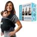 Baby K'tan Baby Wrap Carrier - Pre Wrapped, Hygienic Sport Performance Blend Sling - UVA and UVB Sunblocking Protection - HeiQ Technology, Quick Drying Fabric - Active Oasis Black & Grey (Medium) Medium Active Oasis Black&Grey