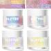 4 Pcs Sequins Body Glitter Gel  Waterproof Long-Lasting Color Changing Glitter  Multifunctional Body Glitter Party Makeup Face Eye Lips Hair Nail Cosmetic  Safe and Easy to Use 01 02 03 04