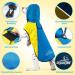 Buy Waterproof Rain Jacket for Dogs | Adjustable Reflective Dog Coat | Ultra-Light Rain Cape for Small Medium & Large Pets - Yellow & Blue - Buy Online on GoSupps.com