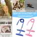 Adjustable Nylon Cat Leash Set - 2 Pieces with Lady Beetle Print & Soft Cat Dishes for Kittens Puppies & Rabbits - Pink & Blue - Buy Online on GoSupps.com