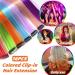 16Pcs Orange Clip in Hair Extensions 22 Inch - Colorful Highlights Hairpieces for Girls & Women - Heat-Resistant Synthetic Hair Accessories for Parties - Buy Online on GoSupps.com