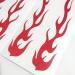 Red Hot Rod Flame Fire Reflective Decals Sticker 1x5 for Helmet Bike - 4 Pack - Buy Online on GoSupps.com