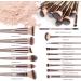 Zoreya Premium Makeup Brush Set - 15 Piece Collection for Foundation, Blush, and Eye Shadows (Cruelty-Free) - Buy Online on GoSupps.com