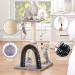Cat Scratching Post with Sisal Rope, Arch Self Groomer, and Plush Cover - Ideal for Indoor Cats and Kittens - Buy Online on GoSupps.com