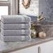 Class Home Collection Terry Towels 100% Cotton Silver 50x100 cm Pack of 4 | Premium Quality Bath Towels for Luxury Home Use - Buy Online on GoSupps.com