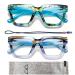 Hubeye 2 Pairs Square Reading Glasses for Women Spring Hinged Oprah Style Readers +3.0 2 Color Mixes-1 3.0 Diopters