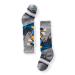Smartwool Kids Full Cushion Mountain Moose Pattern OTC Socks Outdoor Socks M light gray