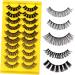 minkissy 10 Pairs Eyelashes Clear Lash Band Natural Look Wispy Dramatic Lash Extension Eyelash Fluffy Spiky Lashes Natural False Lashes Fake Lashes Full Vacation Bulk Fiber Comics - Buy Online on GoSupps.com