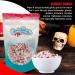 Bloody Bones Treat Toppers - 4 oz Resealable Stand Up Candy Bag - White Candy Bone Shaped Sprinkles w/ Red Splashes - Halloween Themed Sprinkles for Holiday Desserts and Snacks - Buy Online on GoSupps.com