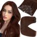 Sunny Clip in Hair Extensions Real Human Hair Auburn #33 Clip in Red Hair Extensions Thick End Dark Auburn Clip in Human Hair Extensions 16inch 7pcs 120g 16 Inch #33 Auburn Brown
