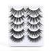 Barbiely False Eyelashes Fluffy Wispy Big Eyelashes 3D Faux Mink Lashes Thick Volume Long Soft Dramatic Strip Eye Lashes 5 Pairs