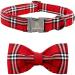 Lionheart glory christmas checkered dog collar dog loop collar adhesive comfortable bowie collars for big dog girls or boys fall collapse dog loop x-large (1 Pack) a: christmas check