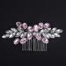 Kercisbeauty Wedding Bridal Pink Crystals Hair Comb Side Headpiece Cute Handmade Hair Jewelry for Women Bridal Shower Hair Piece (Pink) - Buy Online on GoSupps.com