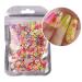 Academyus 1000Pcs/Set Nail Slices Fruit Feather Shape Ultra Thin Polymer Clay Soft Mixed Nail Art Slime DIY Charms for Gift, Pink, Medium Pink 3
