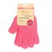 Evridwear Exfoliating Gloves for Shower, 100% Nylon Thick Soft Medium Heavy Bathing Gloves Dead Skin Remover Body Scrubber Smooth Skin with Hang Loop, 1 Pair Heavy Hot Pink 1 Pair of Heavy