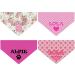 Dog hooker pink different designs can be attached to the dog collar or tied around the neck can be personalized triangle for pets pink
