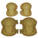 ArcEnCiel Tactical Combat Knee & Elbow Protective Pads Guard Set Tan