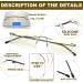 2 Pack Titanium Rimless Reading Glasses - Anti Blue Light Ultralight Spring Hinge Readers for Men & Women - Gunmetal/Gold 3.5x - Buy Online on GoSupps.com