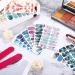140 Pcs Marble Style Nail Polish Strips with Gradient & Glitter - Self Adhesive DIY Nail Art Decals for Holiday Decor | Includes 2 Nail Files - Buy Online on GoSupps.com