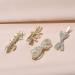 8 Pcs Rhinestone Alligator Hair Clips for Girls and Women - Pearl Crystal Hair Pins for Wedding - White - Buy Online on GoSupps.com