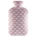 samply 2L Hot Water Bottle with Soft Cover - Hot Water Bag for Cosy Nights Pain Relief Back Neck and Shoulders Pink 2L Pink