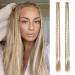 Braid Hair Extensions 6 PCS Clip in Hair Extensions Baby Braids 3 Braids on One Clip 6 Braids Total 22 Long Natural Soft Synthetic Hairpieces for Women -Medium Blonde with Pale Highlights 22 Inch (Pack of 6) Medium B...