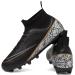 GRESKY Soccer Cleats Mens Women Soccer Shoes for Big Boy AG/FG 6.5 Women/5.5 Men Blackag